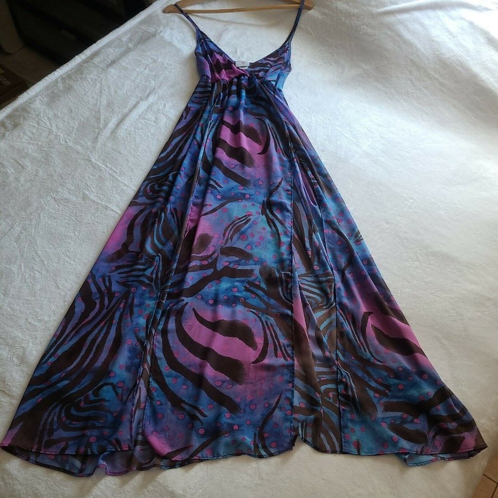 W By Wenjie Bathing Suit cover up Maxi Dress Sz small